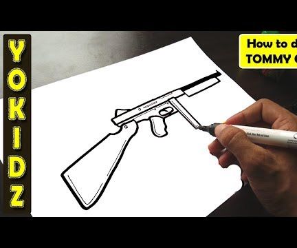 HOW TO DRAW TOMMY GUN