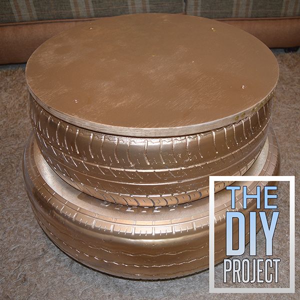 DIY Golden Tire Table