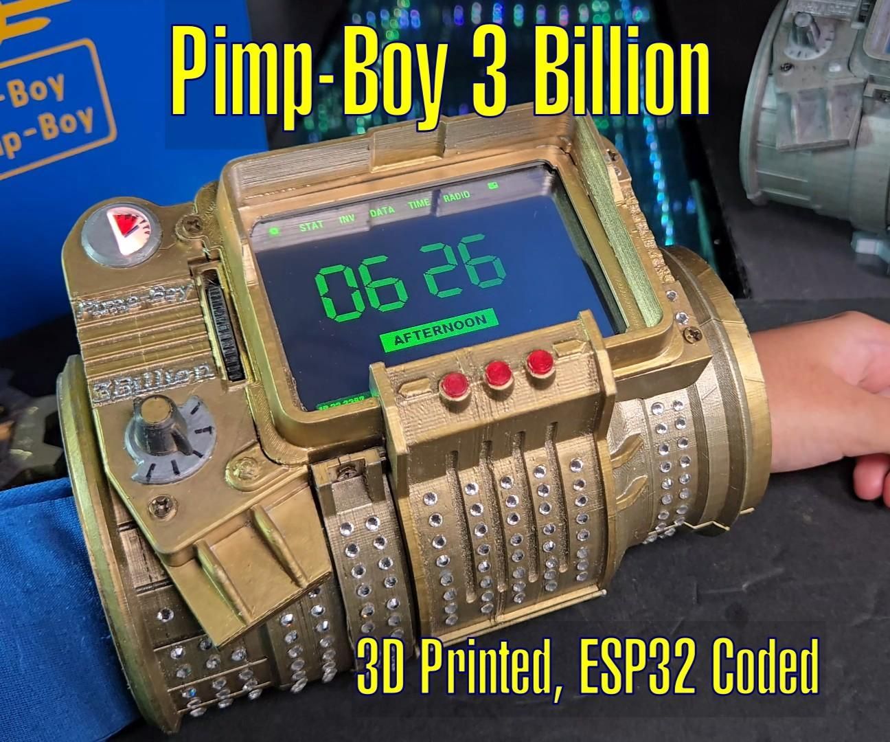 Pimp-Boy 3 Billion (wearable, ESP32 Coded, 3D Printed, Stop Motion Build)