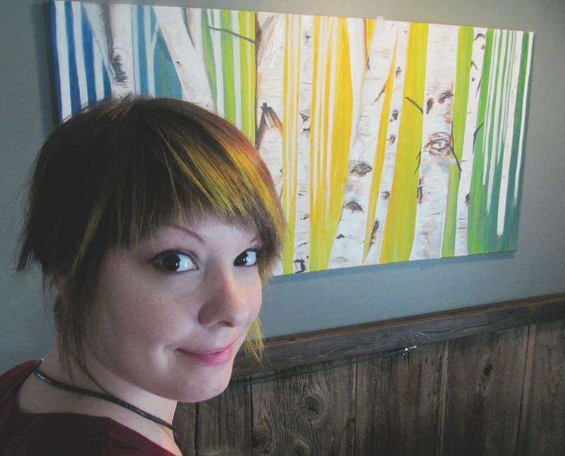 WHITE BIRCH FOREST PAINTING