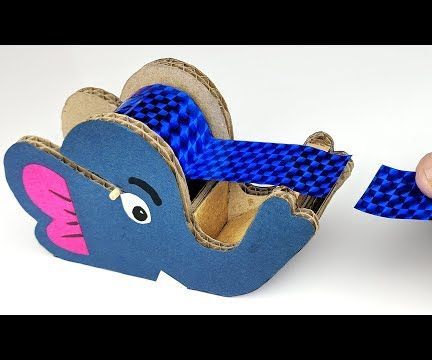 How to Make TAPE Cutter Dispenser From Cardboard DIY at HOME Version 2.0