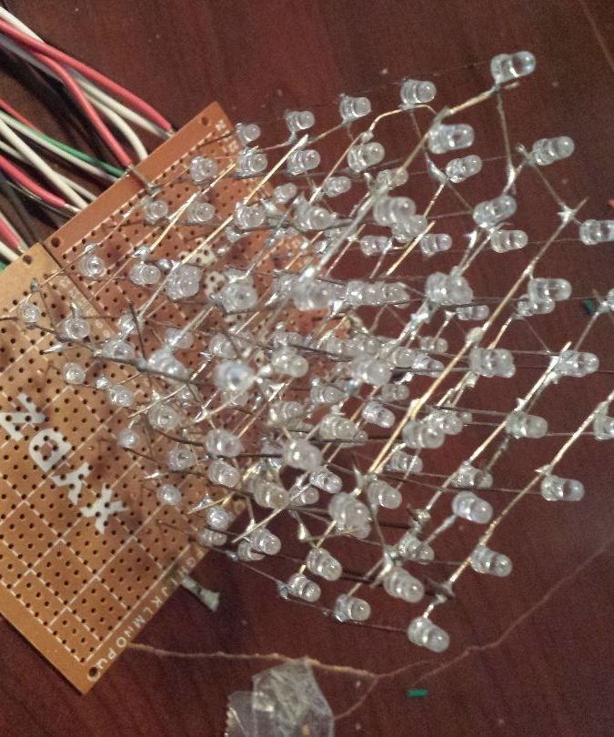 5 x 5 x 5 leds cube 74hc595 x 4