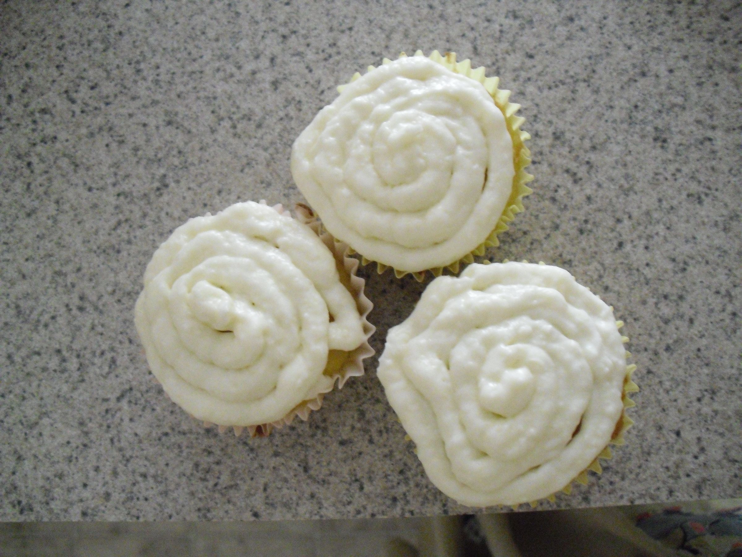 Coffee or Cinnamon-Orange Cupcakes With Carmel Cream Cheese Frosting