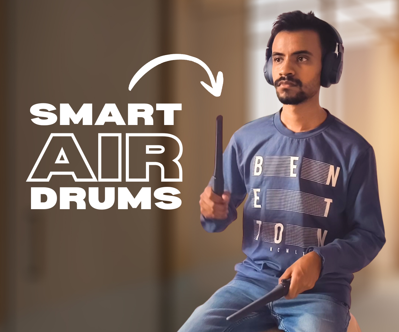 Space Drums 2.0 - Smart Air Drum Sticks That Gamify Your Learning