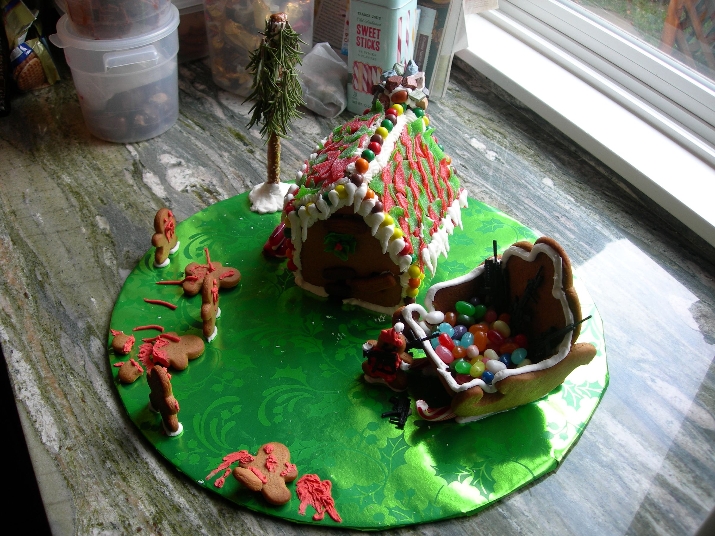 Zombie Overrun Gingerbread House
