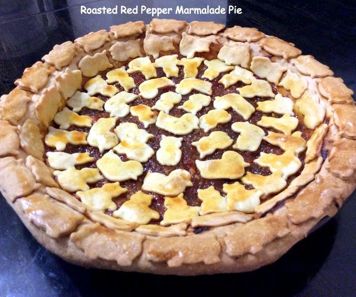 Roasted Pepper Marmalade Pie With Decorative Crust