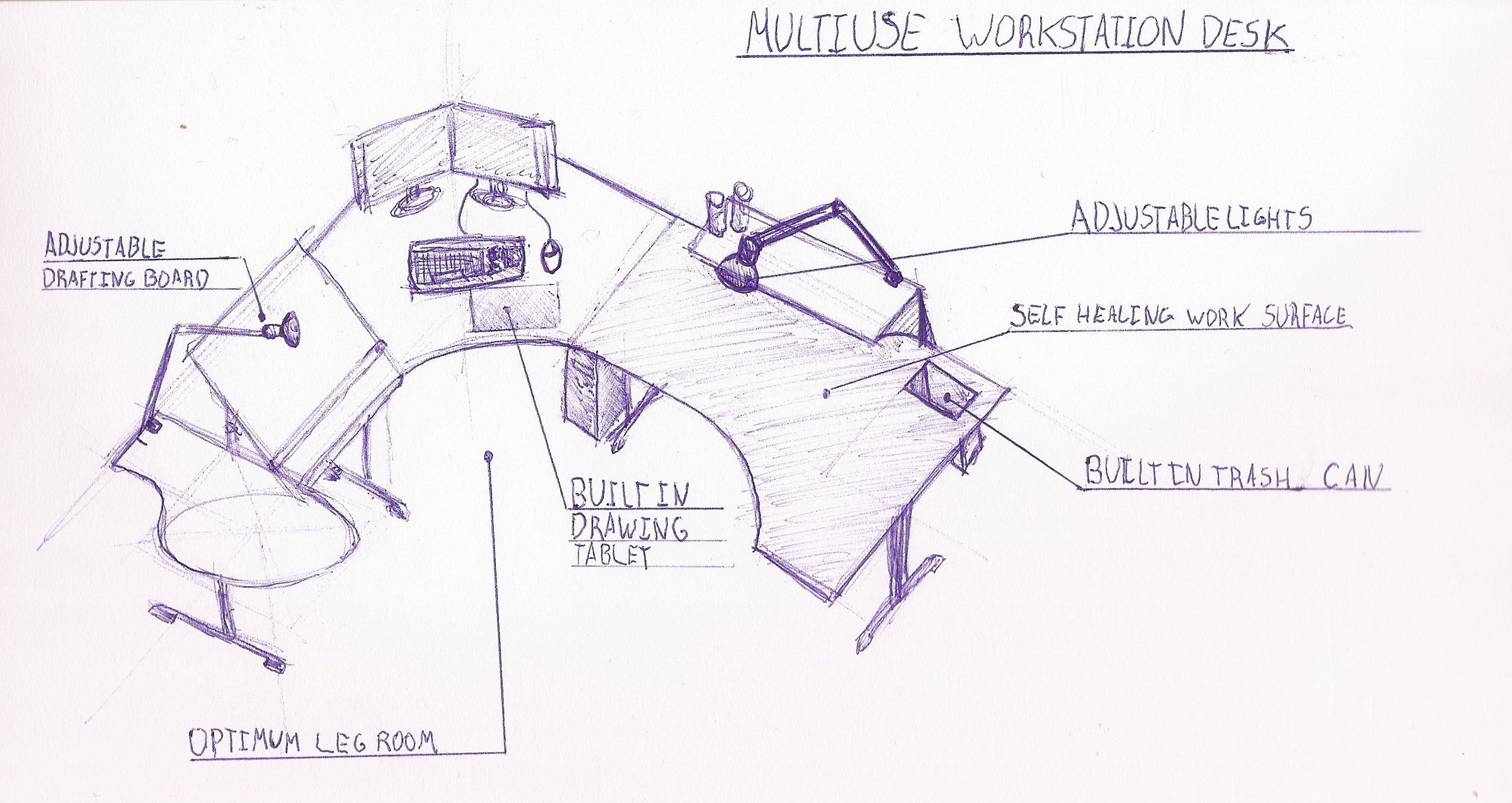 Multi Use Workstation Desk