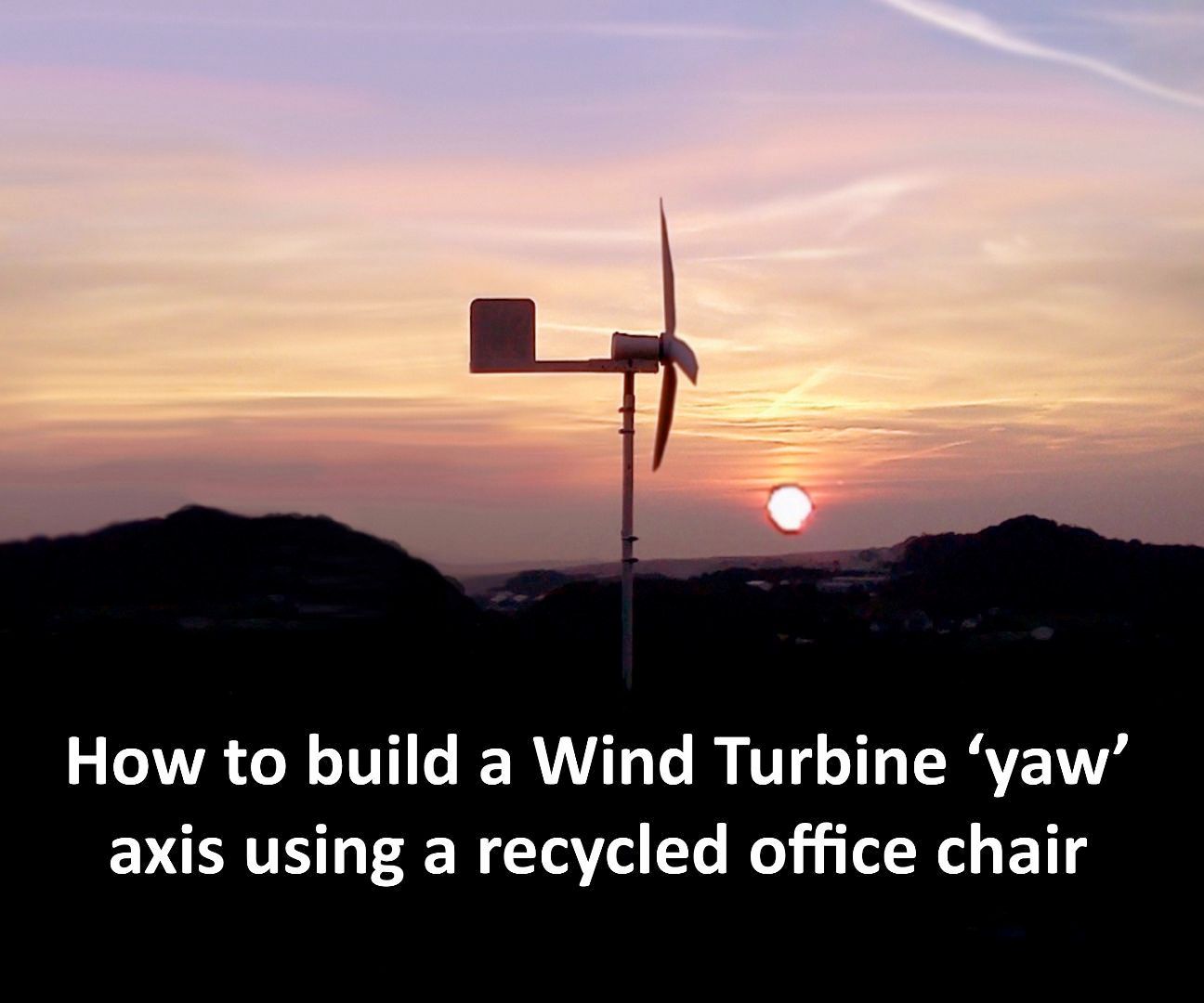 Wind Turbine Mount Using Old Office Chair