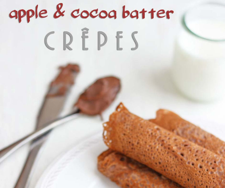 Apple & Cocoa Batter Crêpes Without Eggs