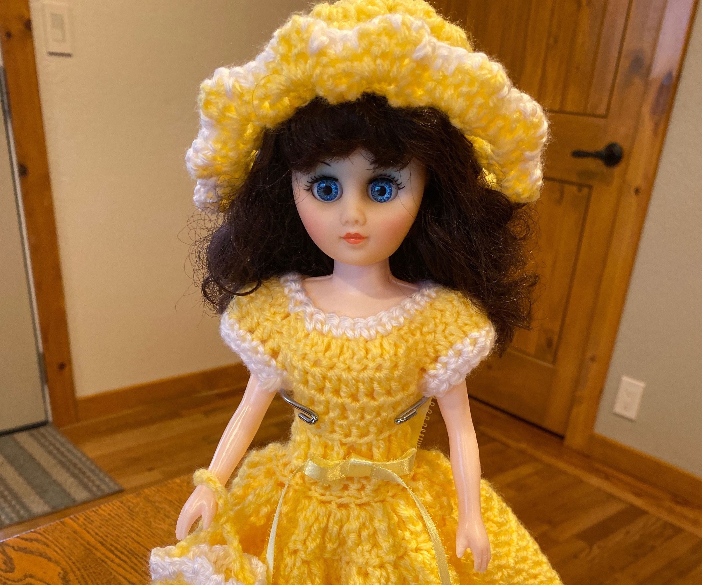 Crocheted Dress for 13 Inch Dolls