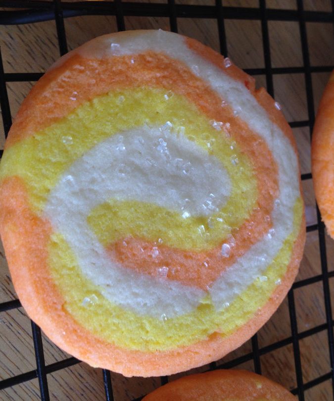 Candy Corn Roll-Up Cookies