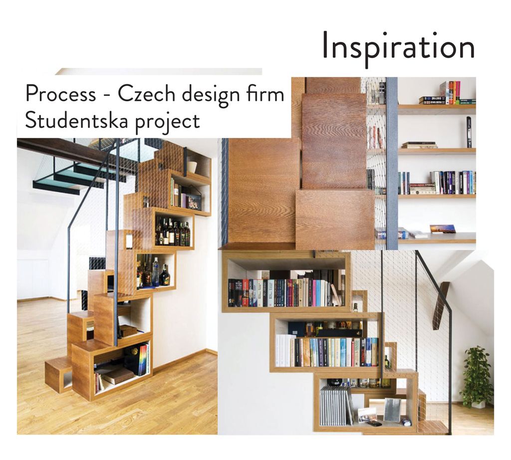 Open Loft Staircase Shelving Ideas