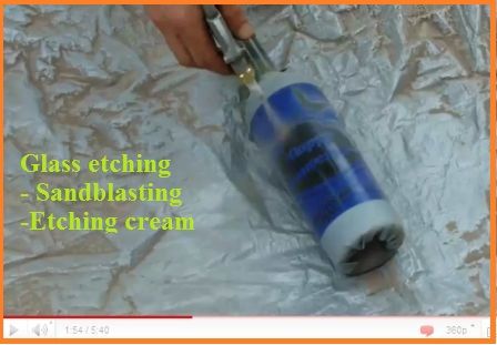 Glass Etching With Sandblasting and Acid Cream