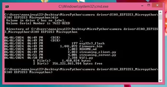 Installing the Firmware With Camera Driver on Esp32 S3 Sense:-