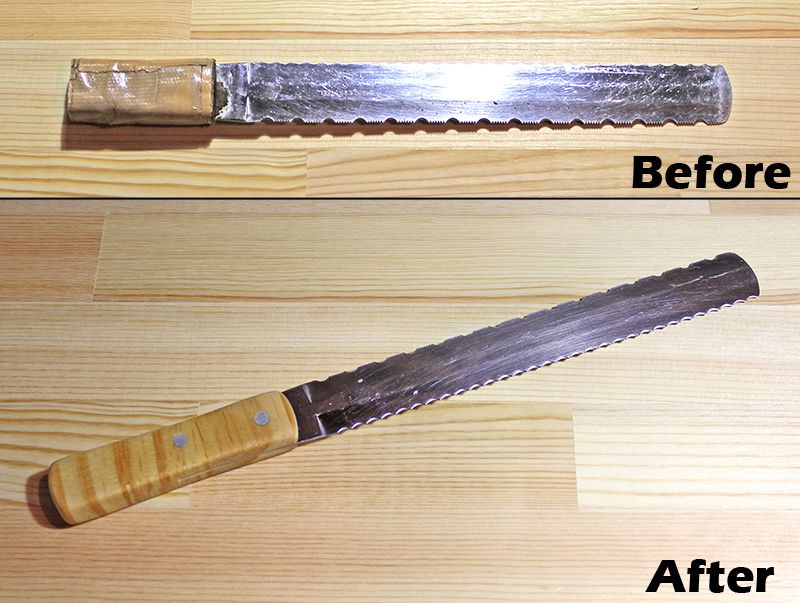 How to make a bread knife handle