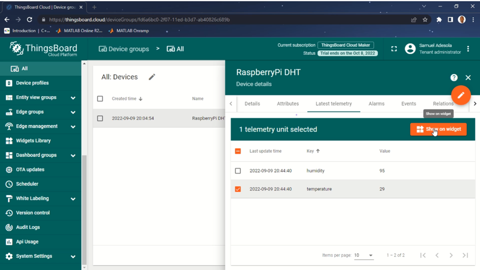 How to Send Data From Raspberry Pi to Thingsboard Cloud - Instructables