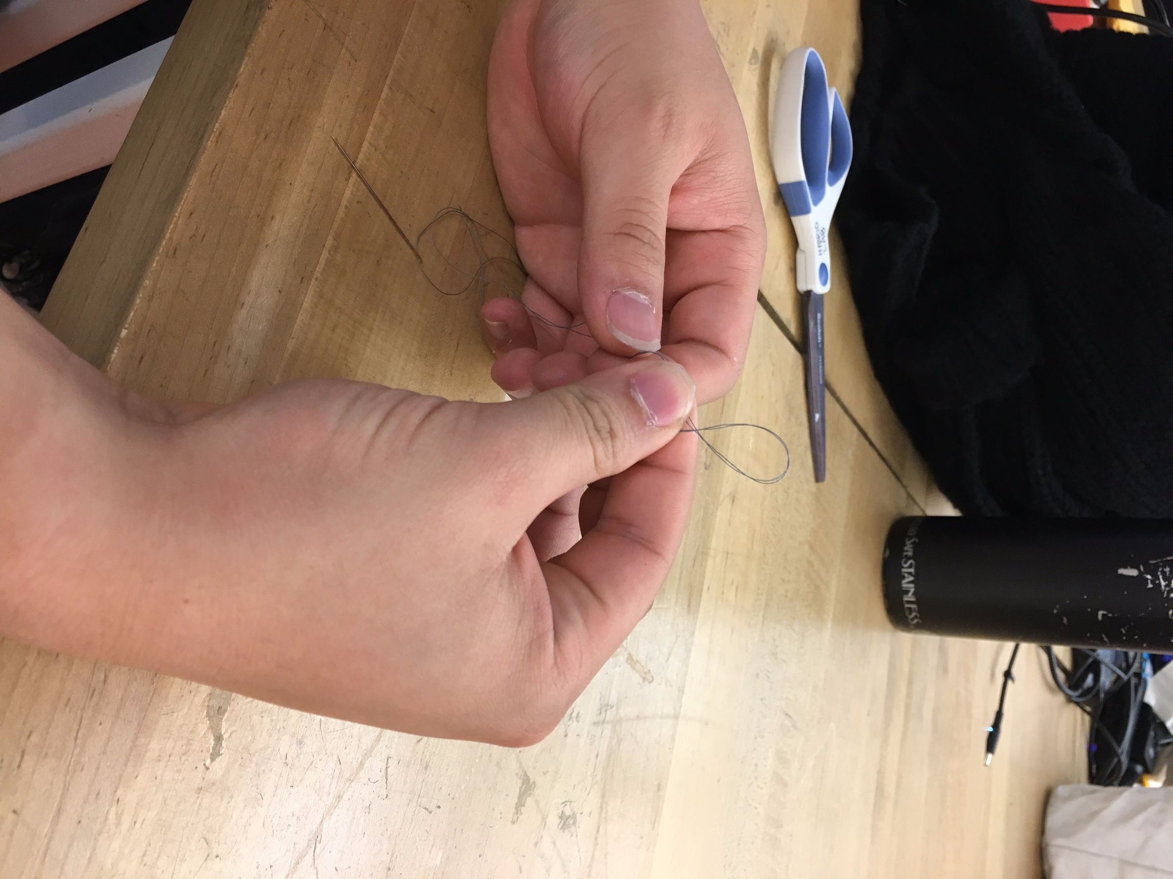 Double Thread Knot Sewing 4 Steps (with Pictures) Instructables