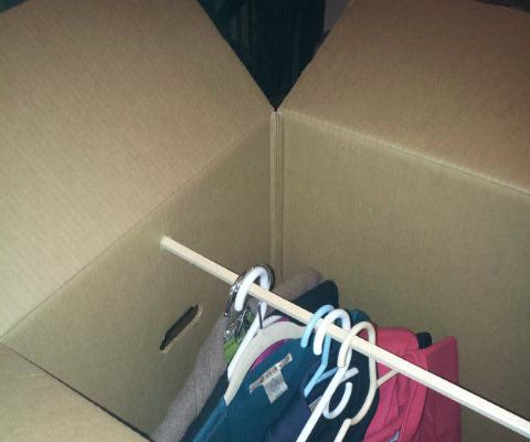 Wardrobe Box on Wheels