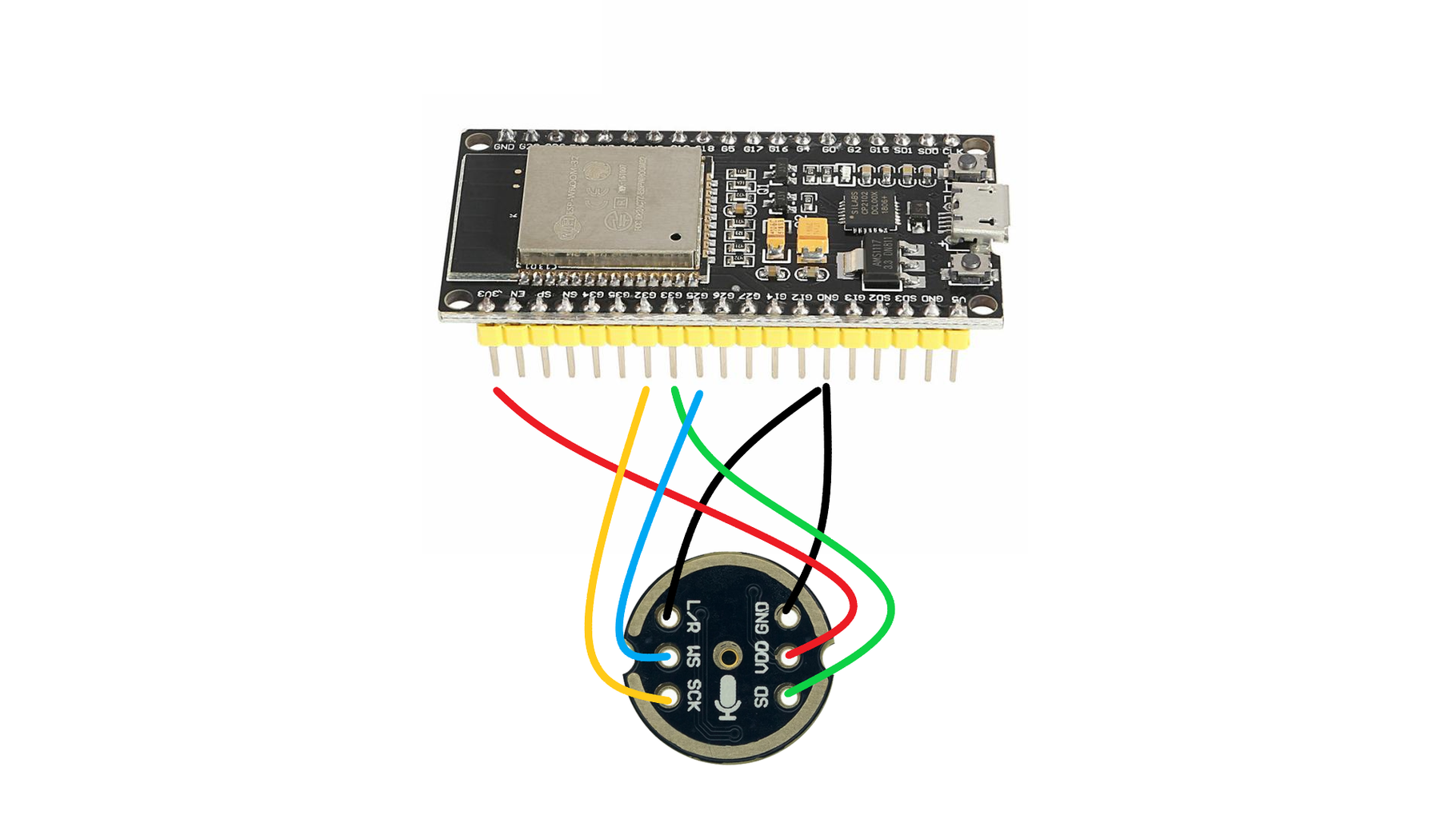 ESP32 Voice Commander Connections