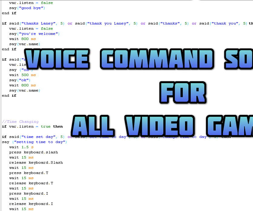 Voice Command Software for Video Games!