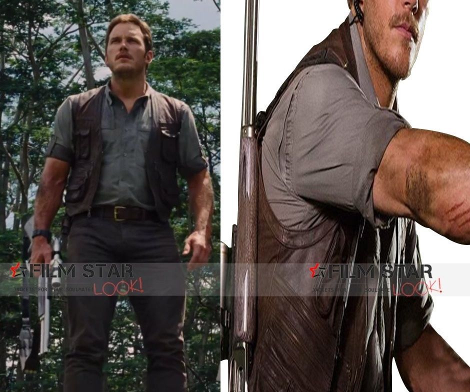 Owen Chris Pratt Jurassic World Leather Vest