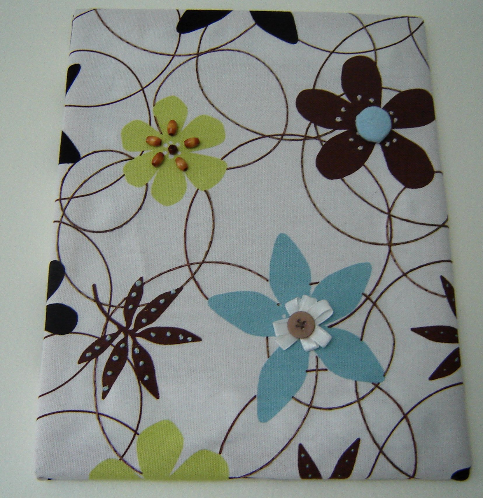 Fabric Panel Wall Art With Embellishments