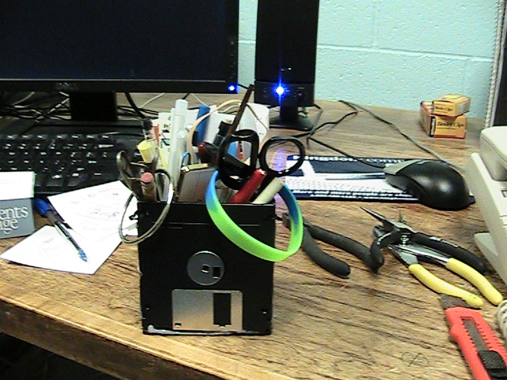 Floppy Disk Pen Holder