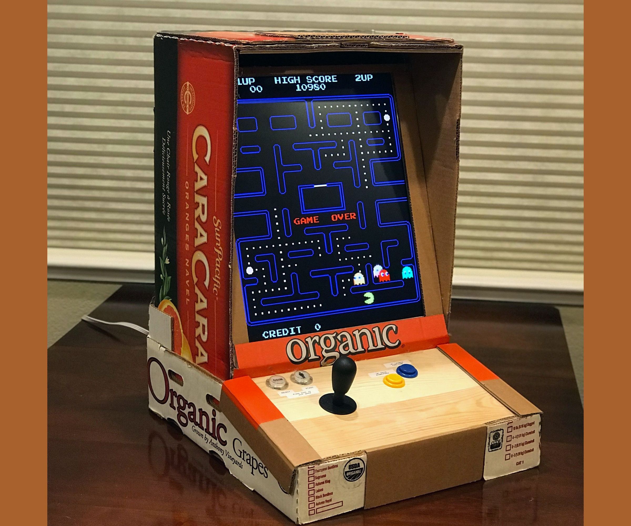 Cardboard Bartop Arcade Cabinet