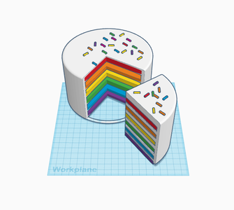 Kitchen Organizer ( Theme - Rainbow Cake) #Tinkercad
