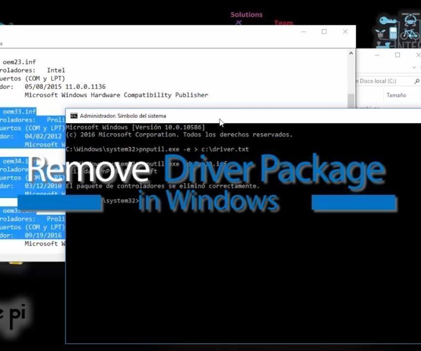 Remove Driver Package in Windows
