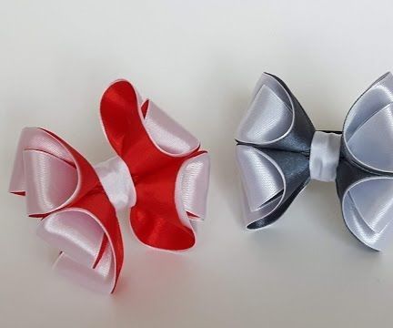 Бантики Из Атласных Лент.Beautiful Bow of Satin Ribbons . 