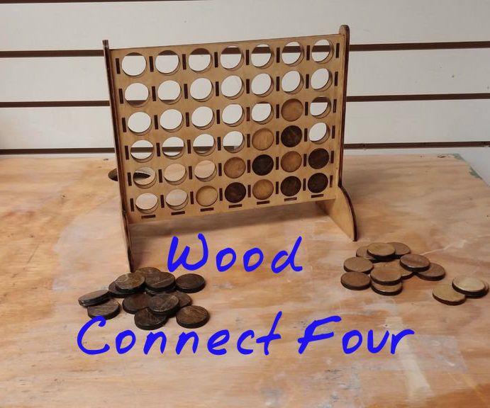 Wood Connect Four Game