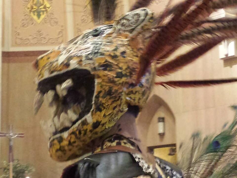 Tape-Mâché Jaguar Mask (Aztec)