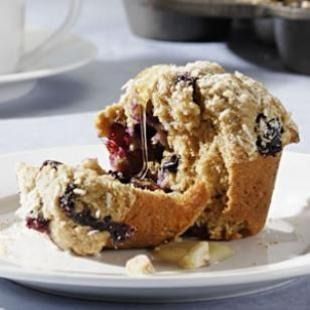 Sugar Free Wholewheat Blueberry Muffins