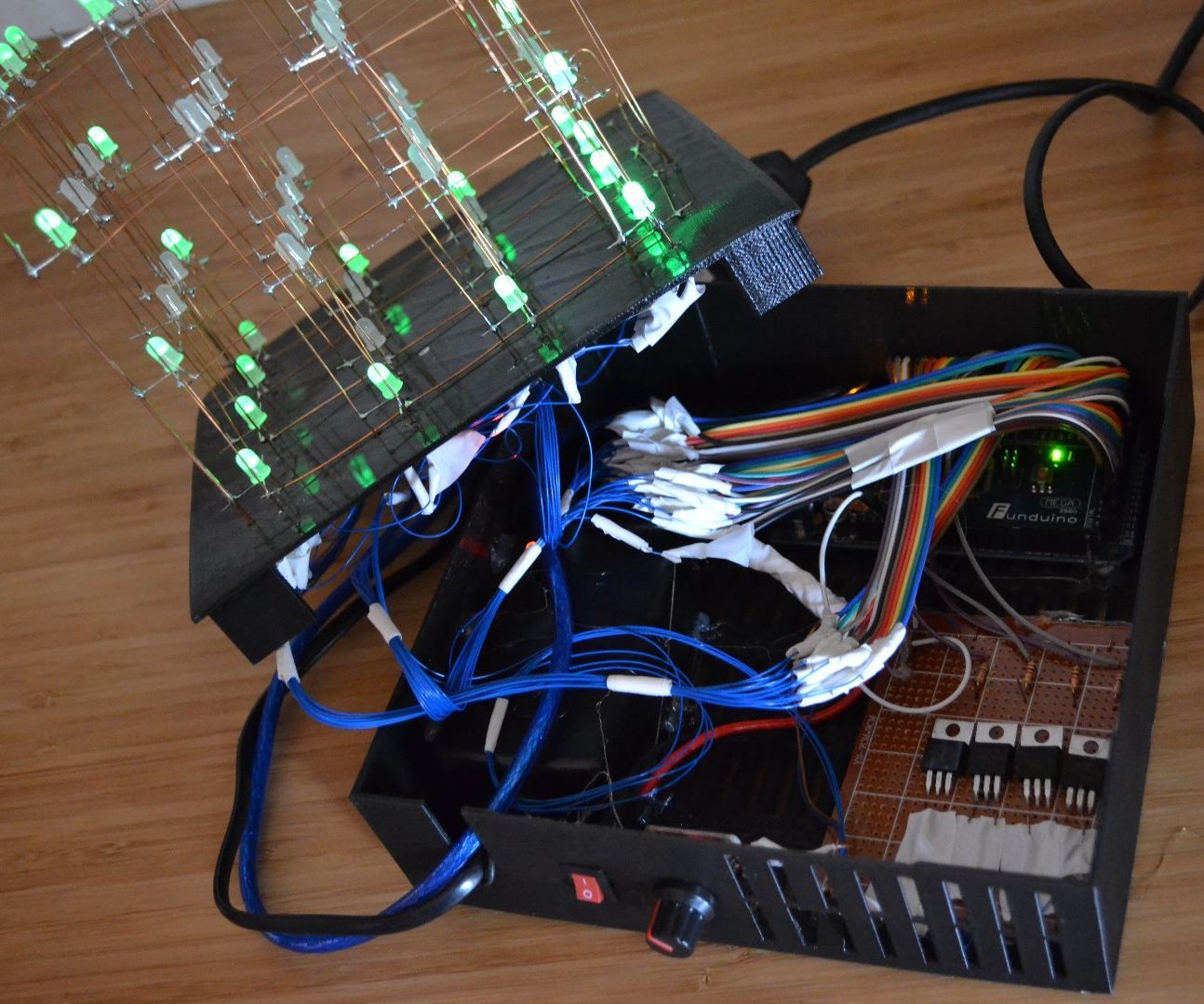 LED Cube with 3D printed base