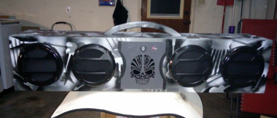 4 Speaker Camouflaged Boom Box
