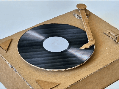 Build Your Own Working Cardboard Record Player