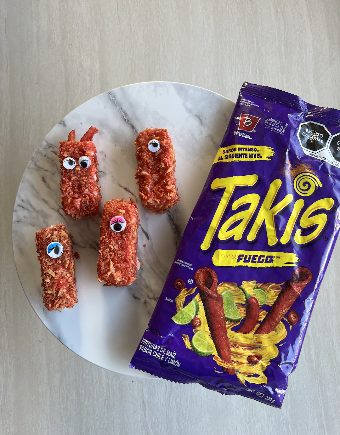 Takis Mozzarella Sticks Halloween Treats 10 Steps (with Pictures