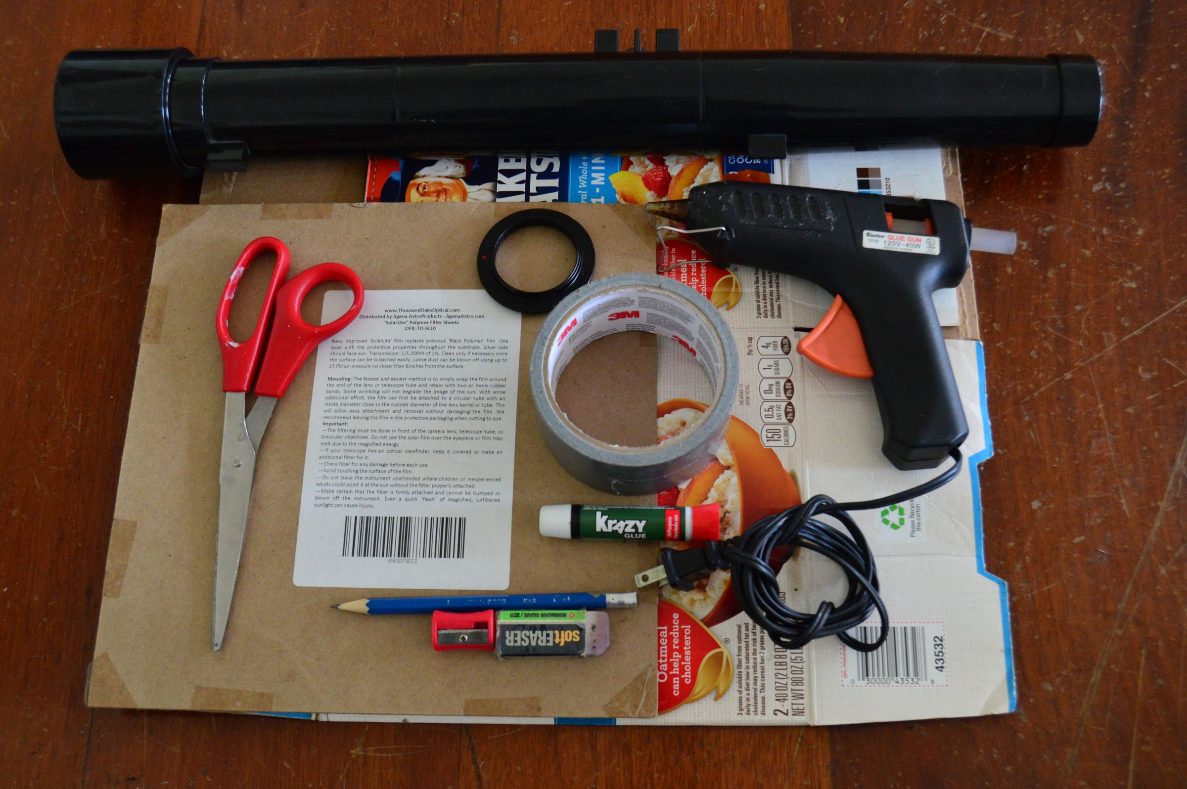 DIY Solar Filter (for Telescopes and Cameras) 4 Steps (with Pictures