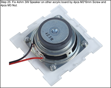 Fix 4ohm 3W Speaker on Other Acrylic Board