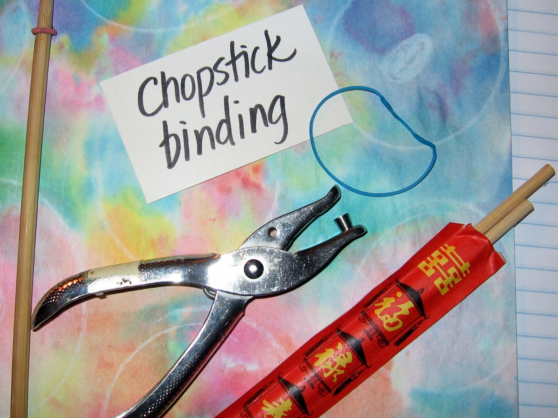 Chopstick Book Binding