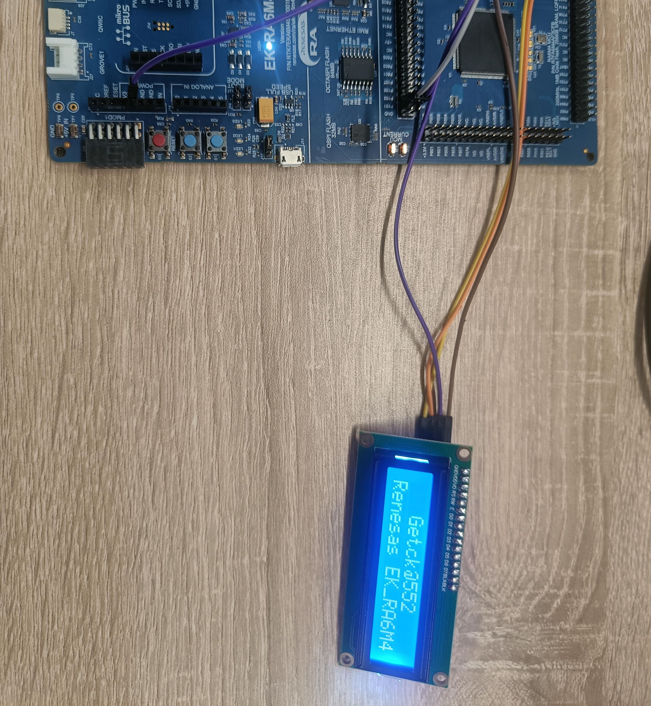 16 by 2 I2C Lcd Interfacing RA