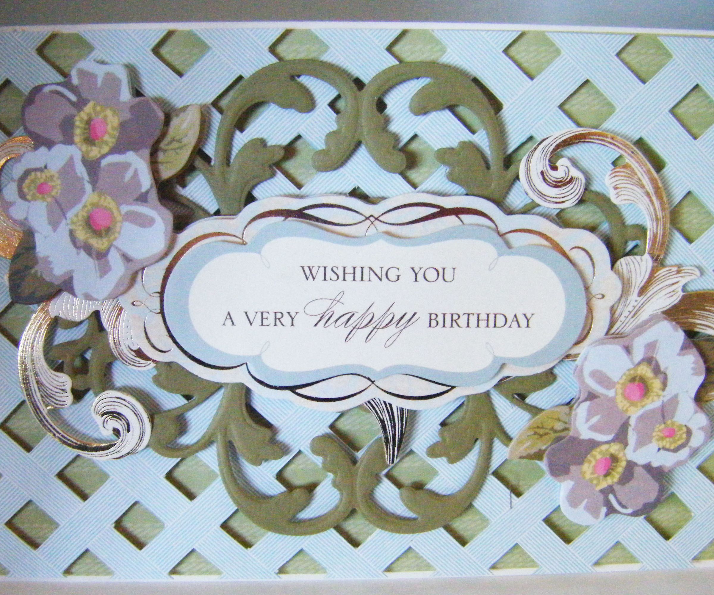 How to Make a Lattice Floral Birthday Card