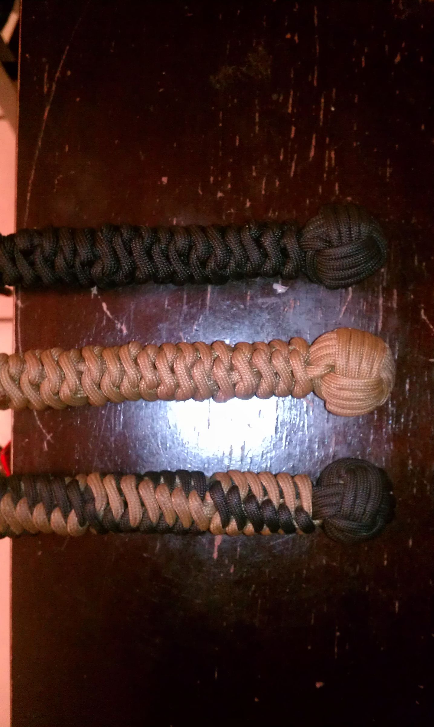 Paracord Self Defense Key Fob. (Black-Jack)
