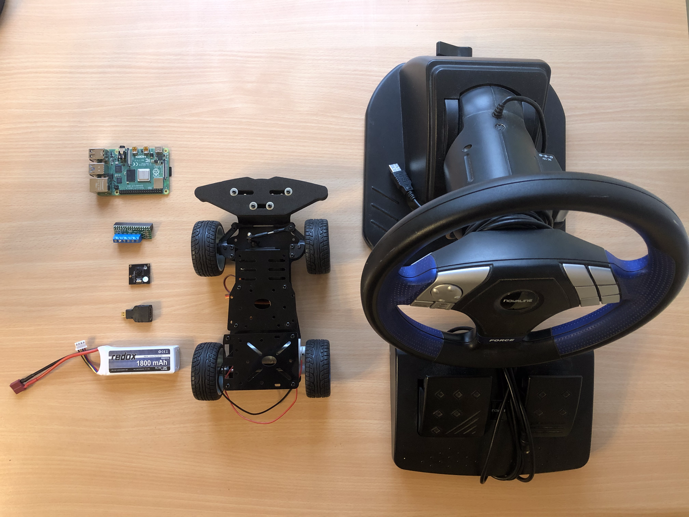 Rc car with steering online wheel and pedal