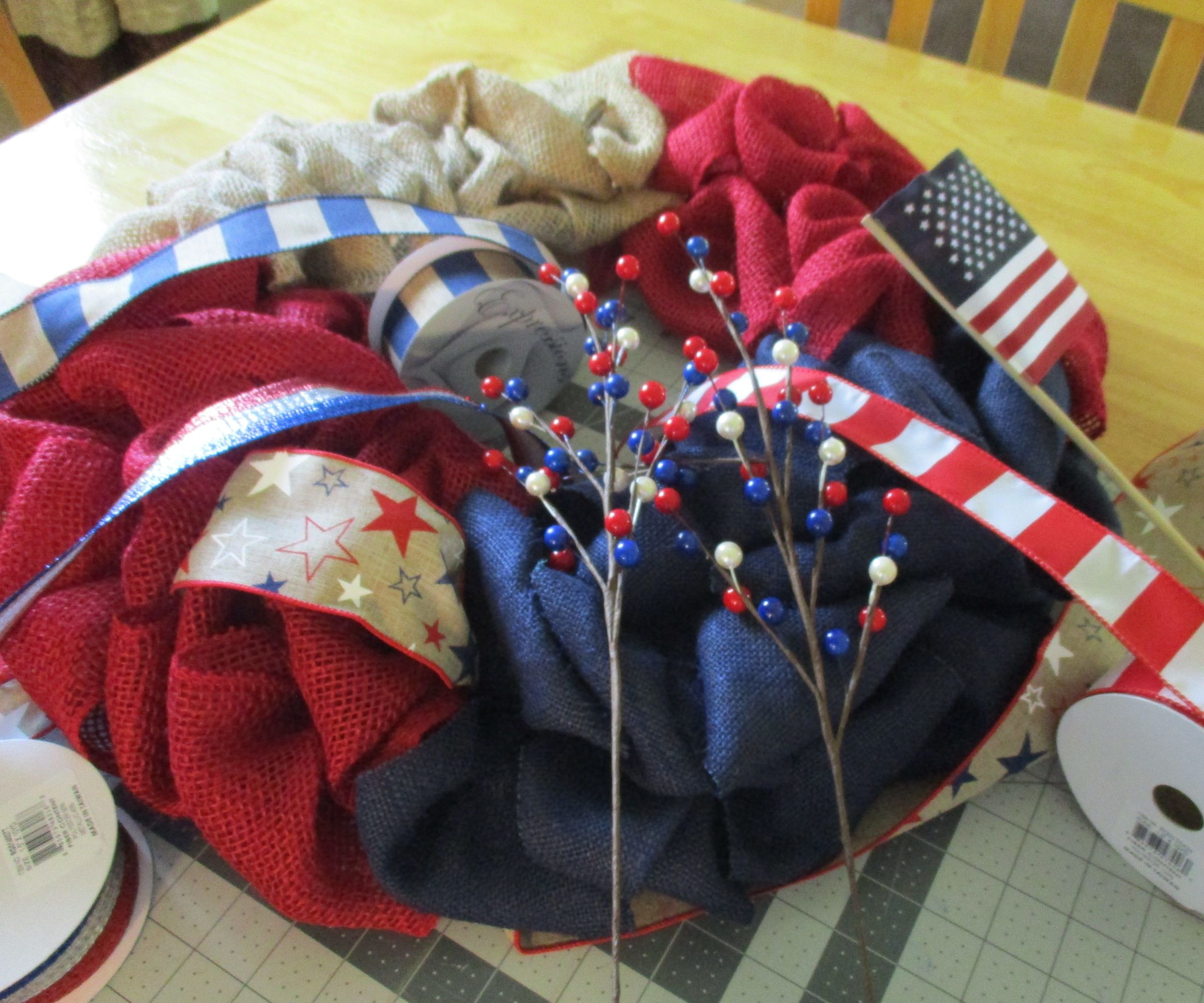 Title Decorating Your Burlap Patriotic Wreath