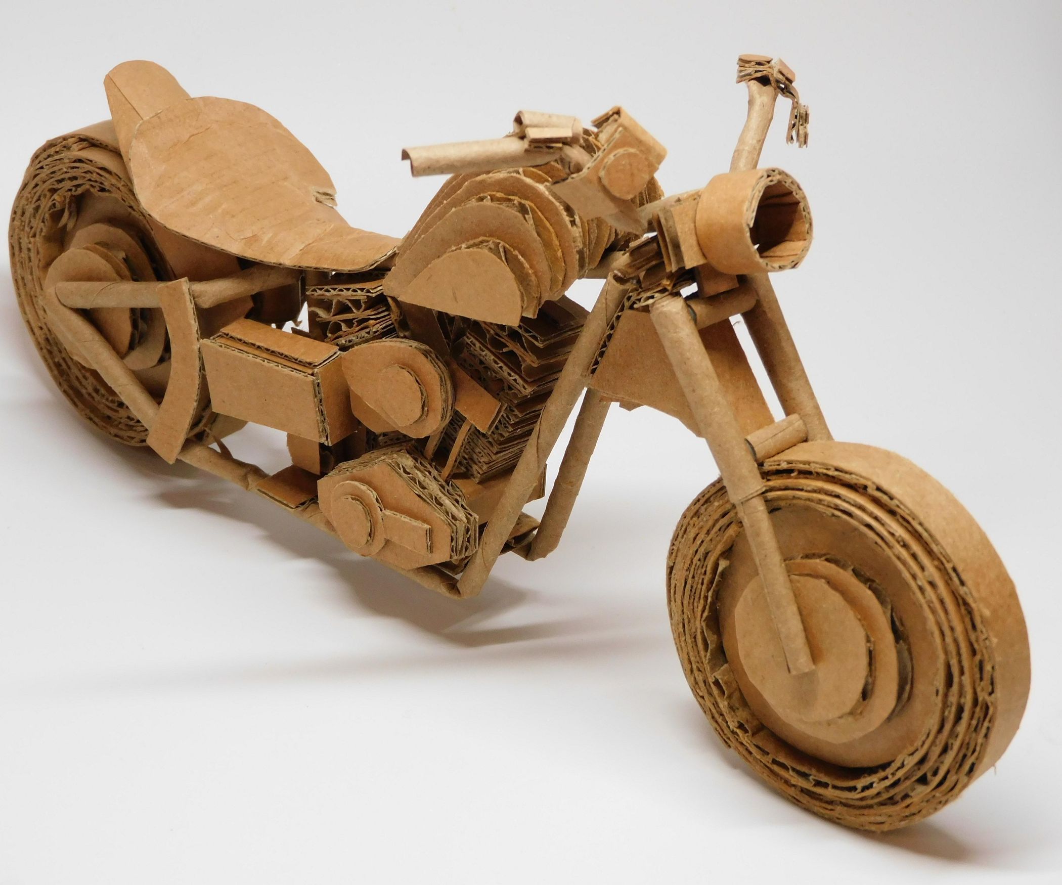 Cardboard Model HarleyDavidson Motorcycle 12 Steps (with Pictures