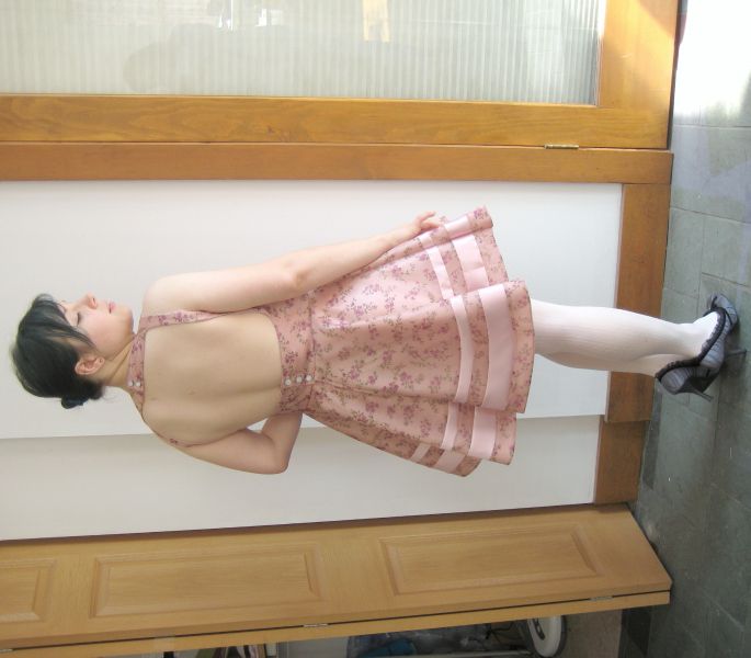 Open Back Flower Dress
