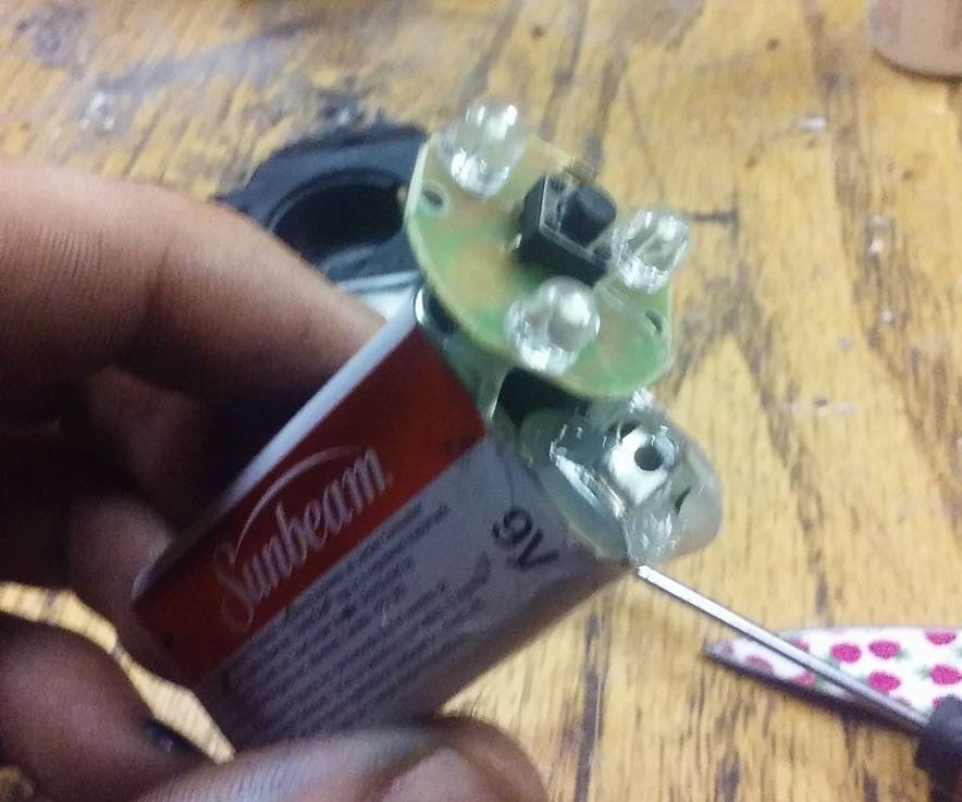 9v Battery Flash Light