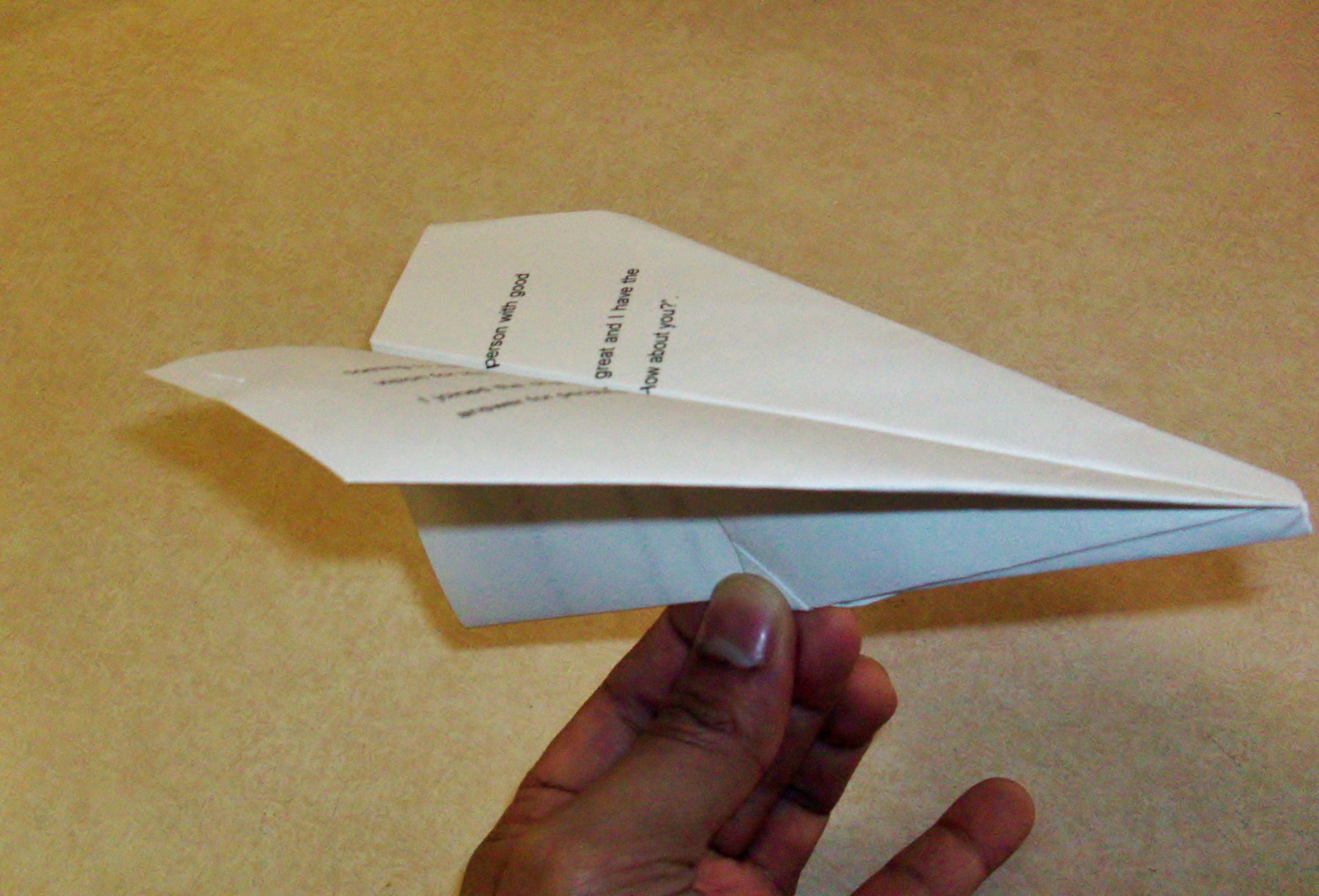 Instructions on How to Make a Paper Plane